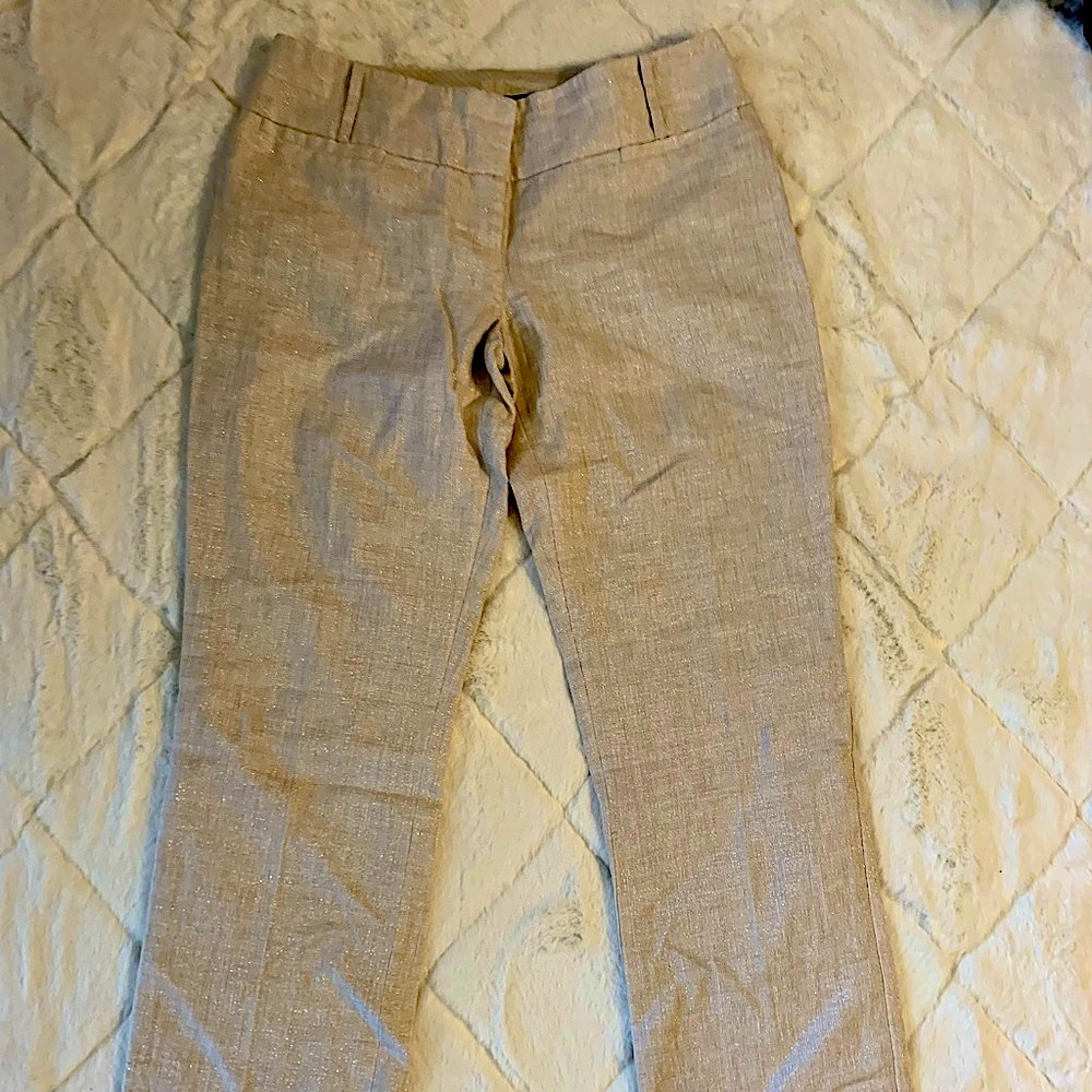 The Limited Cassidy pants, size 6, Winter White, (cream, gold)